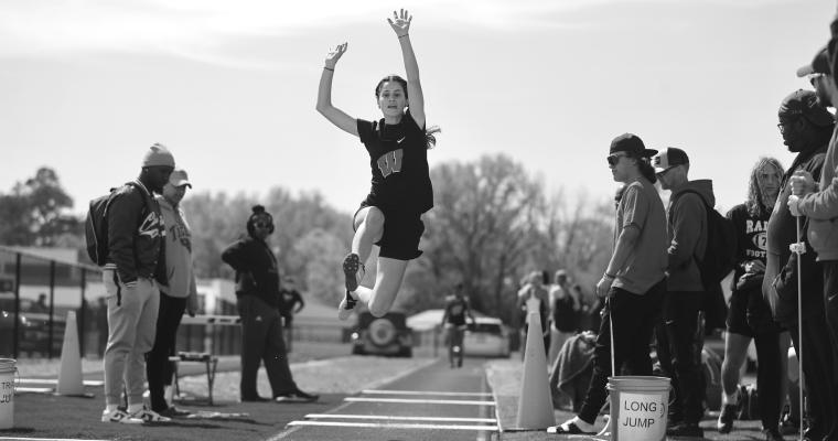 Sol Torres has been a consistent top finisher in long jump, as well as 100- and 200-meter dash events this spring. Photos by Shiela K. Haynes