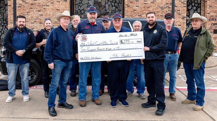 Winnsboro Police, Fire receive gifts from HAWKS Gun Club