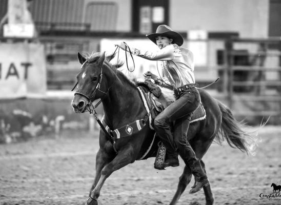 Congratulations to Makenna Rodgers, who qualified with her horse Karen for the Texas State Finals in Abilene in June in goat tying. Courtesy Photo